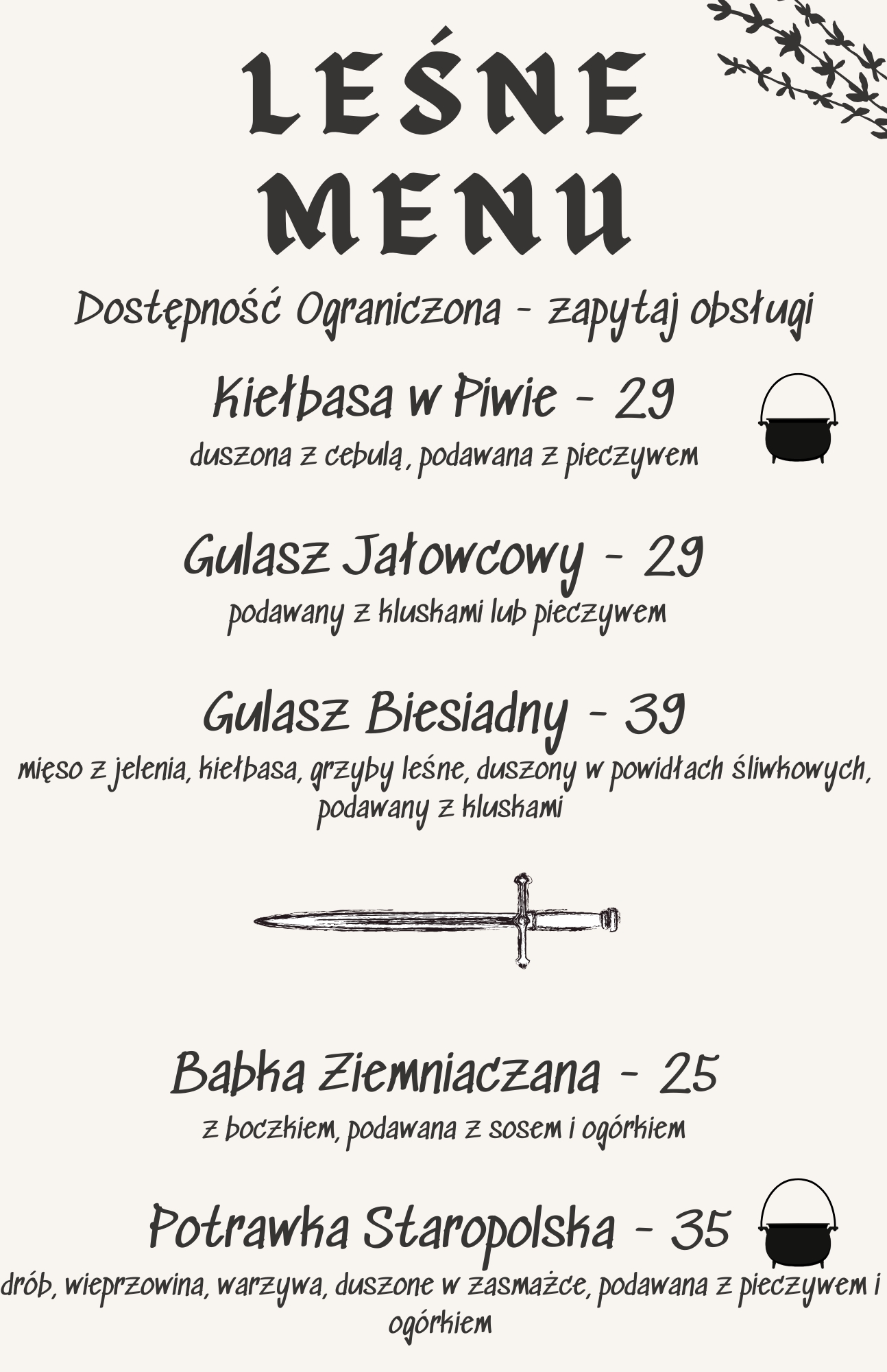 Menu Page 5